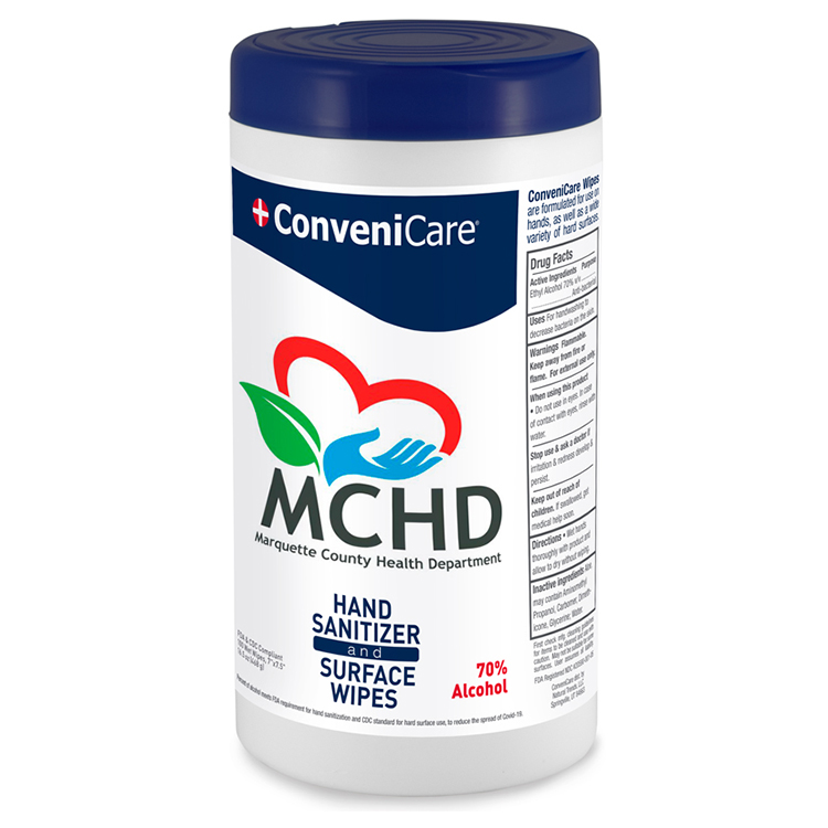 Hand Sanitizer and Surface Wipe Canister 100 Wet Wipes, 7" x 7.5" Hand Sanitizer and Surface Wipe Canister 100 Wet Wipes, 7" x 7.5"